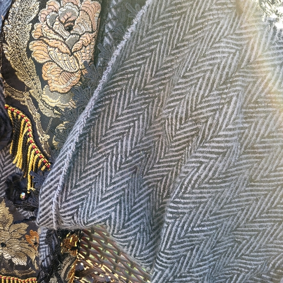 Upcycled Boho Scarf/Wrap - Picture 11 of 16